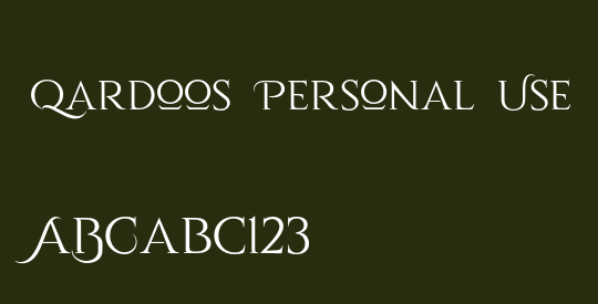 Qardoos Personal Use