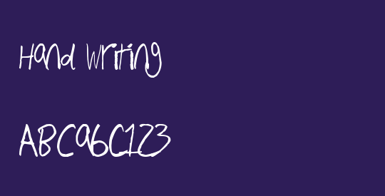 Hand Writing