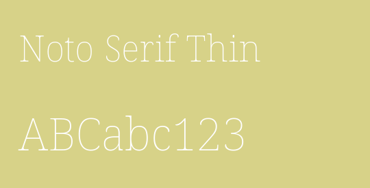Noto Serif Thin