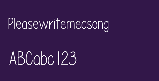 Pleasewritemeasong