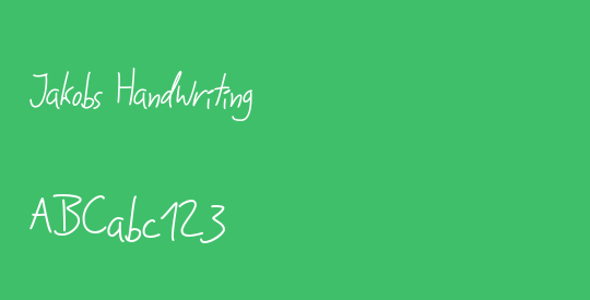 Jakobs Handwriting