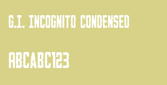 G.I. Incognito Condensed