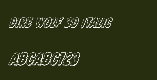 Dire Wolf 3D Italic