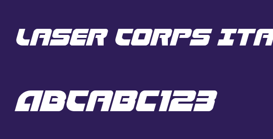 Laser Corps Italic