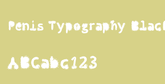 Penis Typography Black