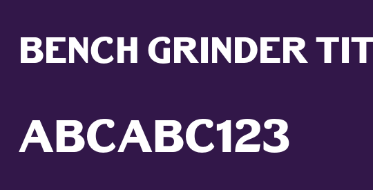 Bench Grinder Titling
