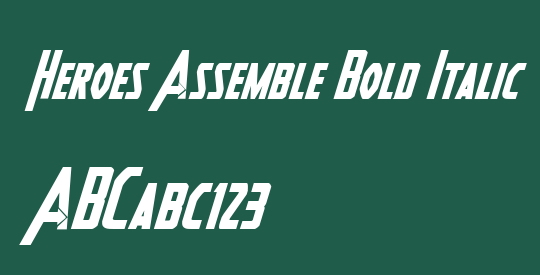 Heroes Assemble Bold Italic