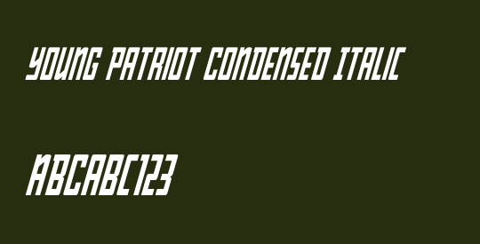 Young Patriot Condensed Italic