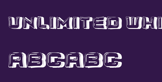 Unlimited White 3D