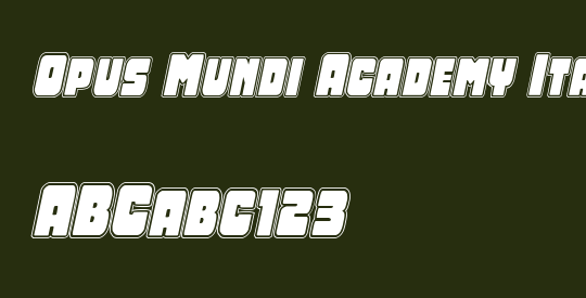 Opus Mundi Academy Italic