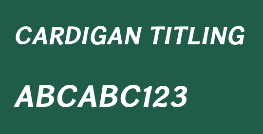 Cardigan Titling