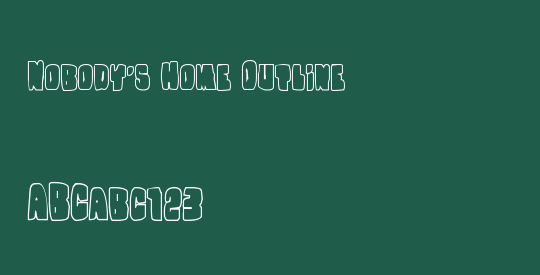 Nobody's Home Outline