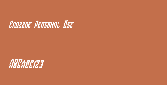 Crozzoe Personal Use