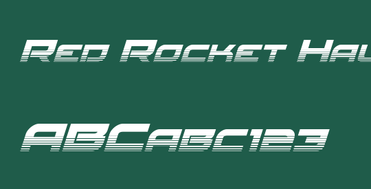 Red Rocket Halftone Italic
