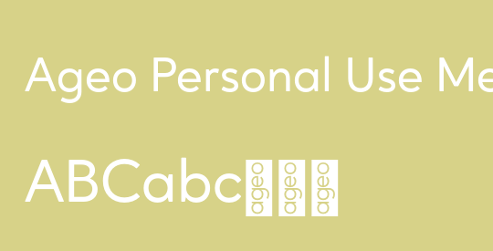 Ageo Personal Use Med