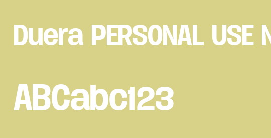 Duera PERSONAL USE Normal