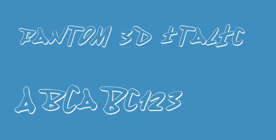 Fantom 3D Italic