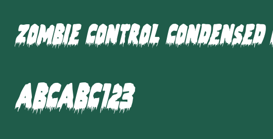 Zombie Control Condensed Italic