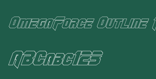 OmegaForce Outline Italic