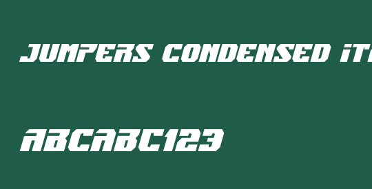 Jumpers Condensed Italic