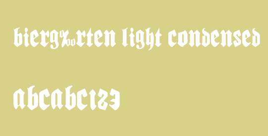 Bierg‰rten Light Condensed