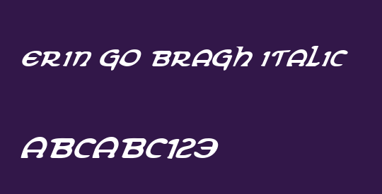 Erin Go Bragh Italic