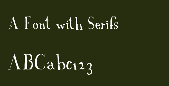 A Font with Serifs