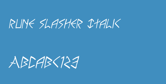 Rune Slasher Italic