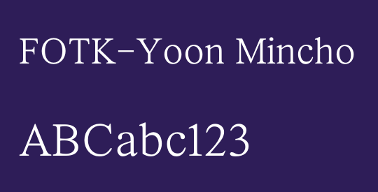FOTK-Yoon Mincho