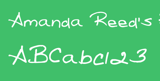 Amanda Reed's Font