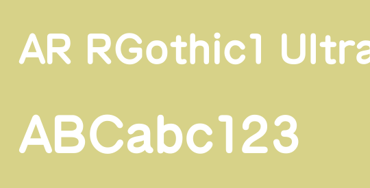 AR RGothic1 Ultra