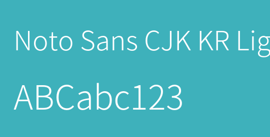 Noto Sans CJK KR Light