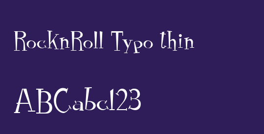 RocknRoll Typo thin