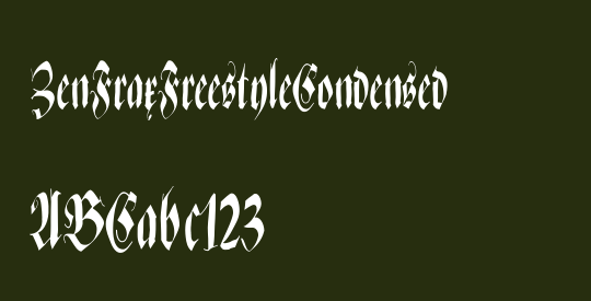 ZenFraxFreestyleCondensed