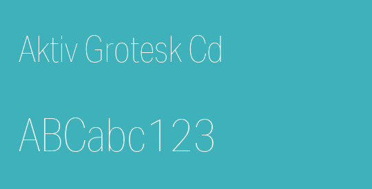 Aktiv Grotesk Cd