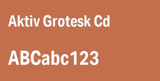 Aktiv Grotesk Cd