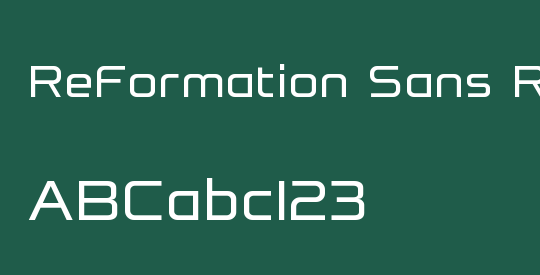 ReFormation Sans Regular