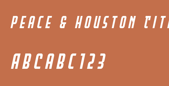 Peace & Houston Title Italic