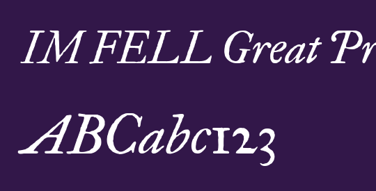 IM FELL Great Primer