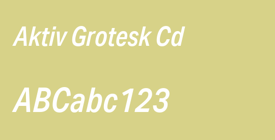 Aktiv Grotesk Cd
