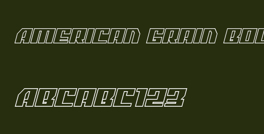 American Grain Bold Outl Itali