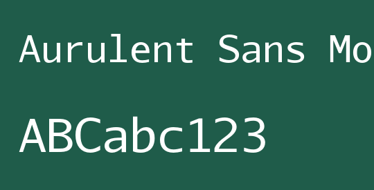 Aurulent Sans Mono