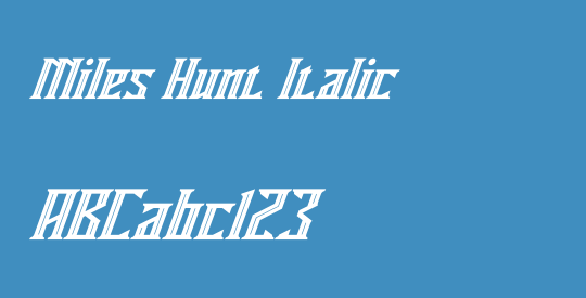 Miles Hunt Italic