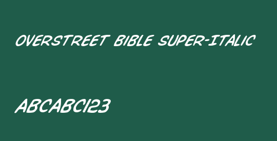 Overstreet Bible Super-Italic