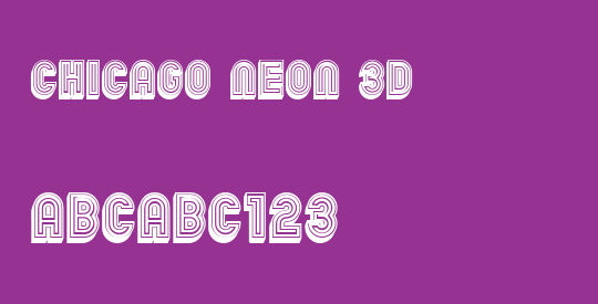 Chicago Neon 3D