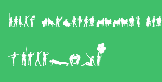 Human Silhouettes Free Three