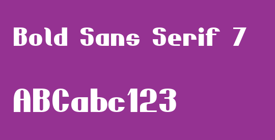 Bold Sans Serif 7