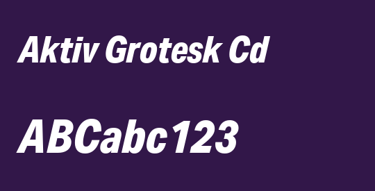 Aktiv Grotesk Cd