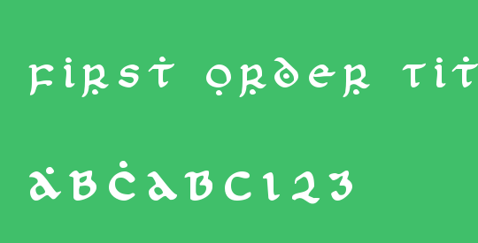 First Order Title