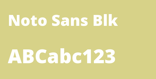 Noto Sans Blk